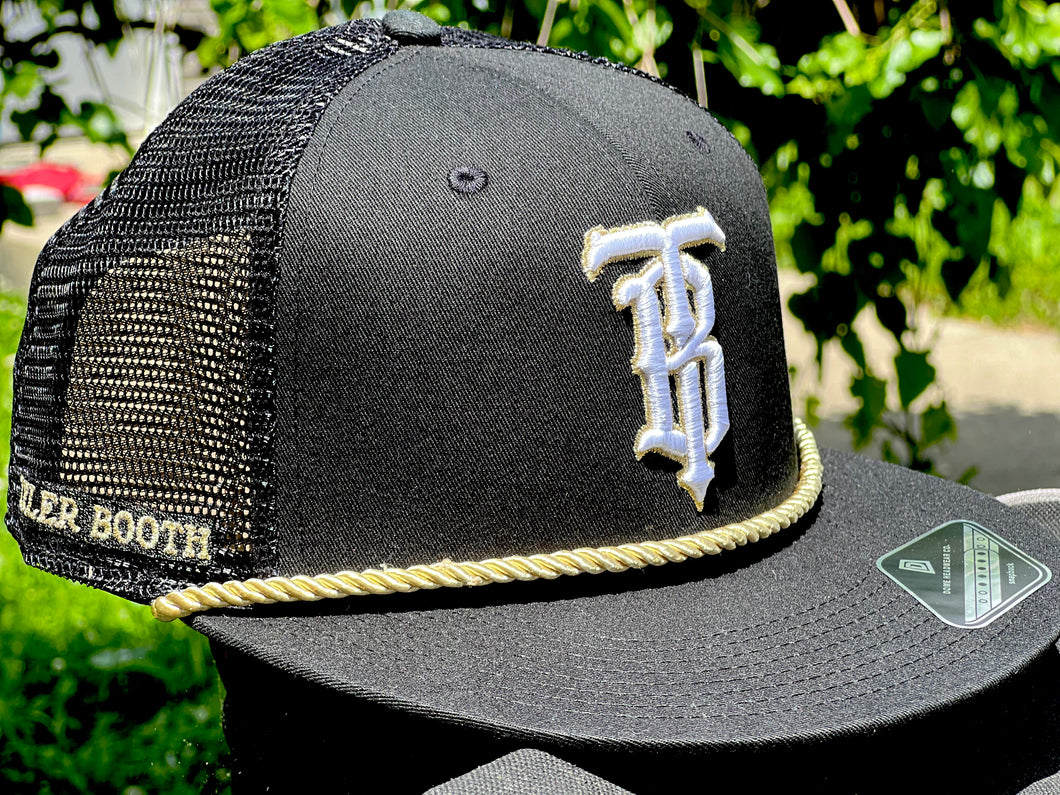 Black & Gold Tyler Booth Trucker Hat