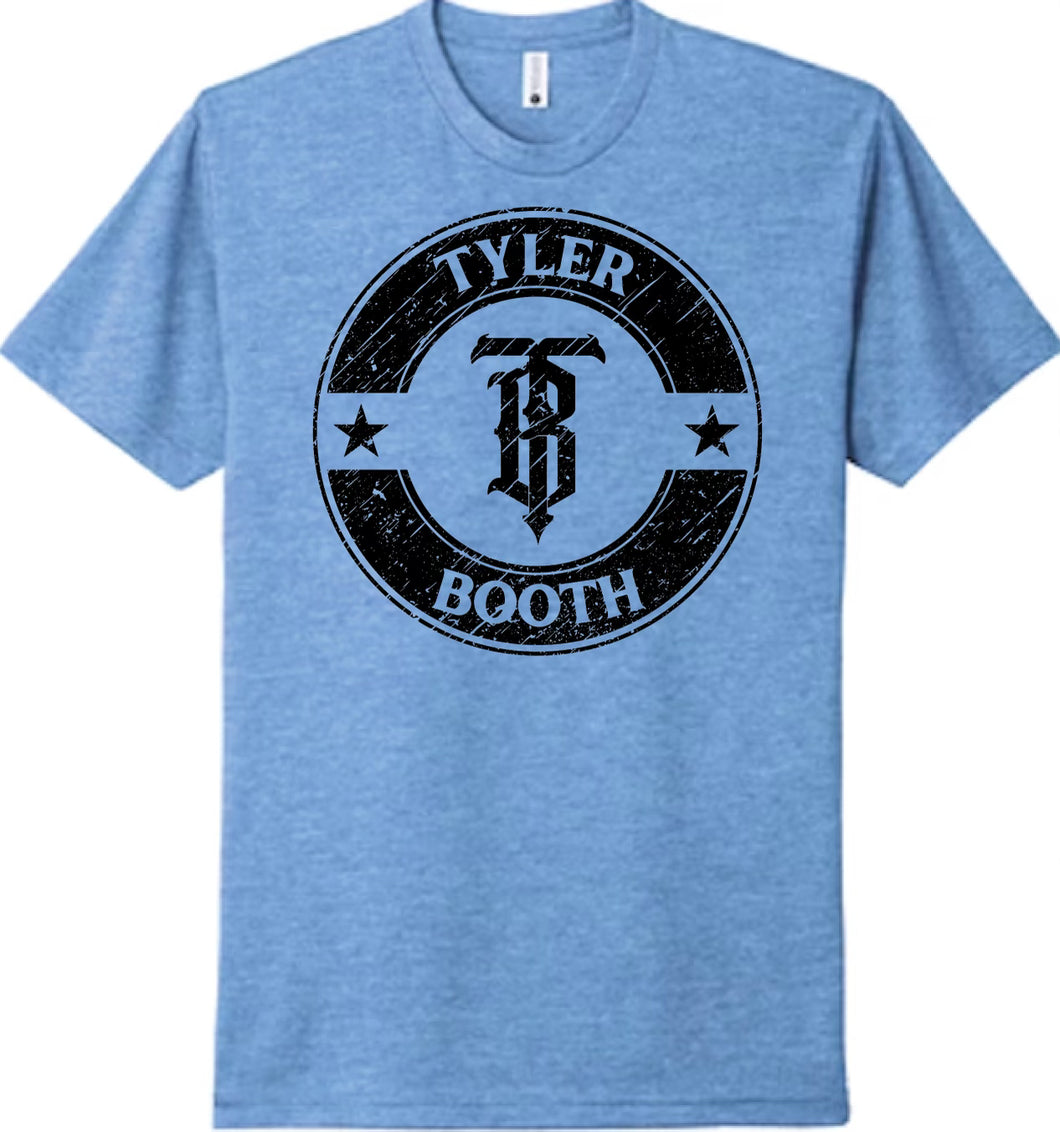 Blue Tyler Booth Logo Tee